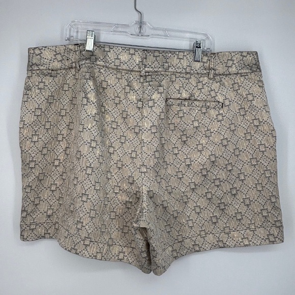 Lane Bryant Womens Size 24 Shorts Black White Gold Metallic Geometric Print - Picture 5 of 7